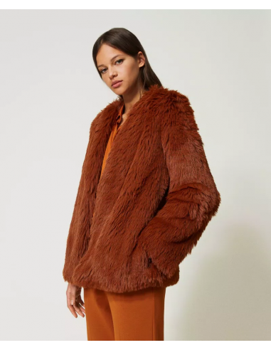 TWINSET GIACCA IN FAUX FUR