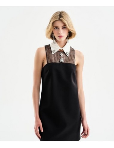 ACCESS FASHION ABITO CON COLLETTO RETE