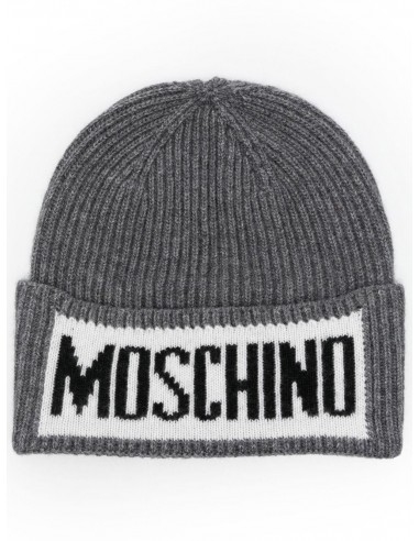 MOSCHINO CAPPELLO IN MAGLIA CON LOGO