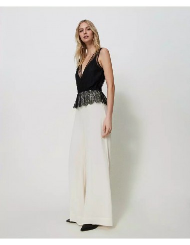 TWINSET TUTA WIDE LEG CON PIZZO...