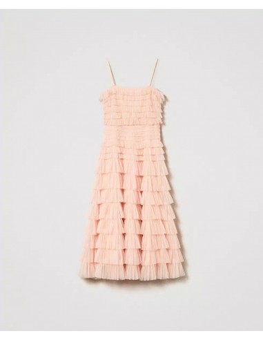 TWINSET LONGUETTE IN TULLE PLISSE'
