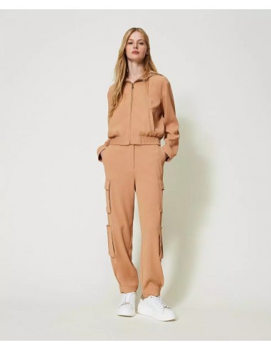 TWINSET PANTALONI CARGO IN CREPE