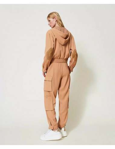 TWINSET PANTALONI CARGO IN CREPE
