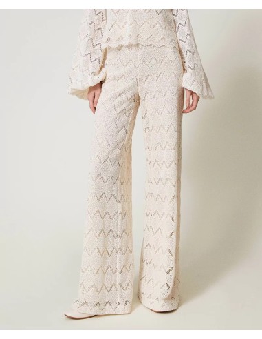 TWINSET PANTALONI PIZZO