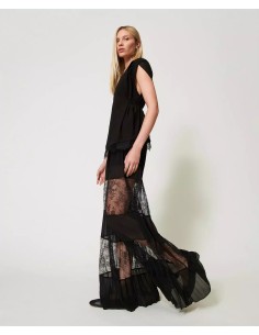 TWINSET PANTALONI IN GEORGETTE