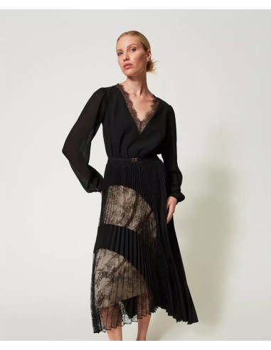 TWINSET ABITO LUNGO IN GEORGETTE