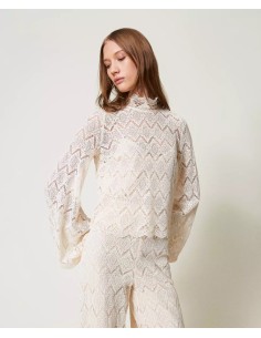 TWINSET BLUSA IN PIZZO