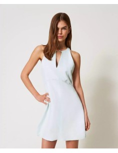 TWINSET ABITO CORTO MISTO LINO