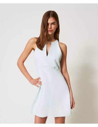 TWINSET ABITO CORTO MISTO LINO