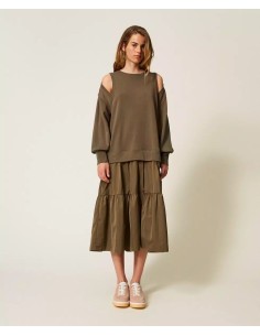 TWINSET ABITO GREEN OLIVE