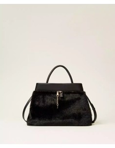 TWINSET SHOPPER IN FAUX FUR
