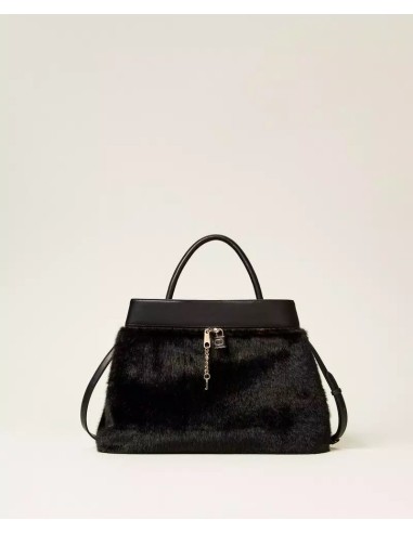 TWINSET SHOPPER IN FAUX FUR