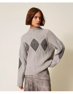 TWINSET MAGLIA IN MISTO LANA