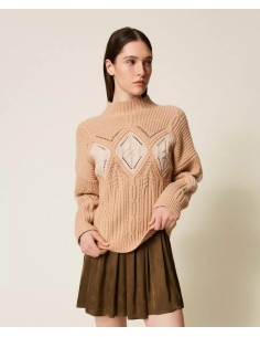 TWINSET MAGLIA IN MISTO LANA