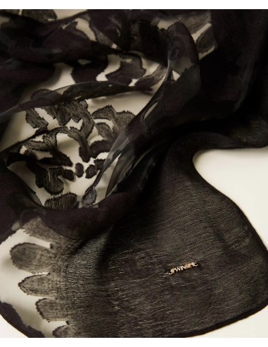 TWINSET STOLA IN PIZZO INTARSIATO