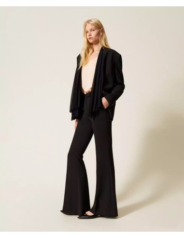 TWINSET PANTALONE FLARE IN CREPE