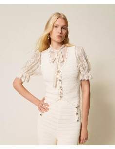TWINSET GILET IN MAGLIA
