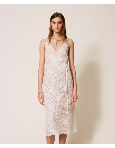 TWINSET ABITO LONGUETTE IN PIZZO E...
