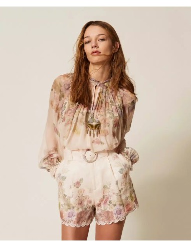 TWINSET BLUSA A FIORI