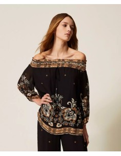 TWINSET BLUSA IN GEORGETTE