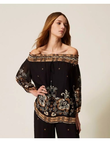 TWINSET BLUSA IN GEORGETTE