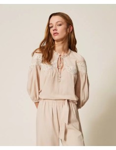 TWINSET BLUSA CON MACRAME'