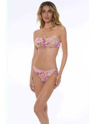 MISS BIKINI , BIKINI A FASCIA CON RICAMI